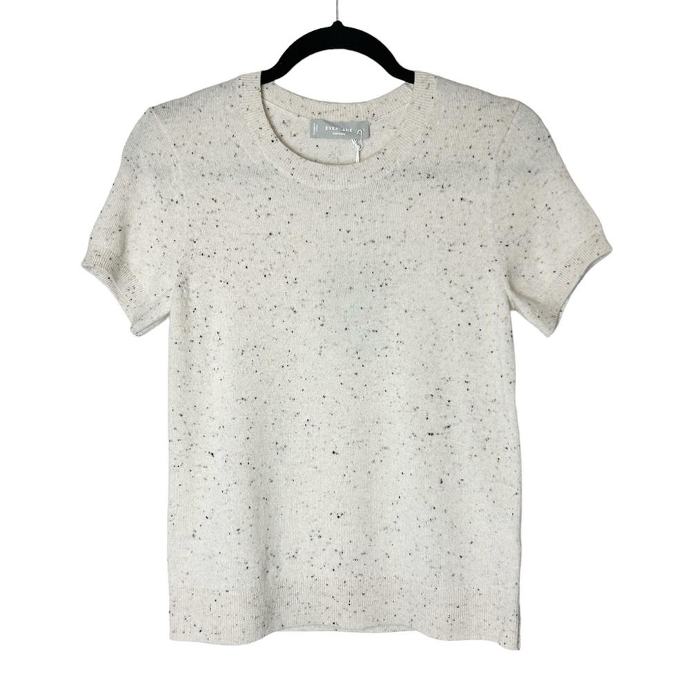 EVERLANE The Cashmere Tee Short Sleeve Sweater Speckled NWT Sz M